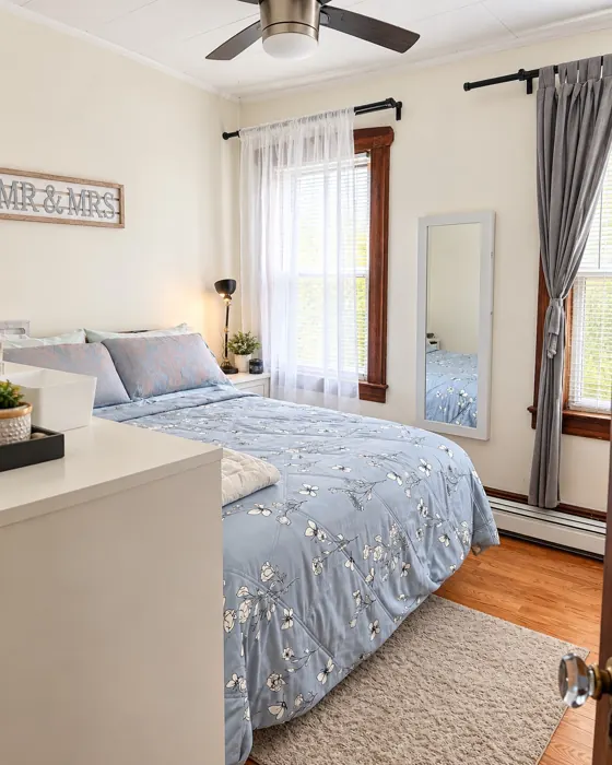 A bedroom ready to unwind in