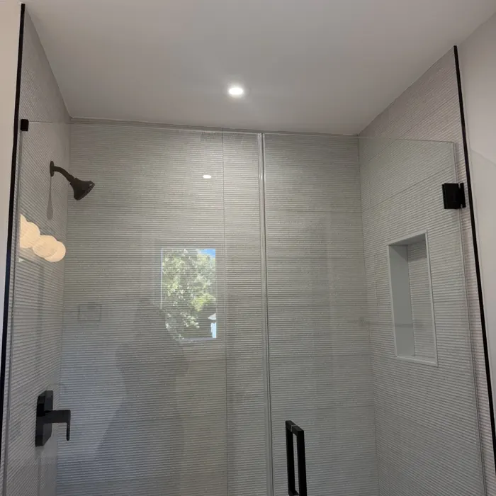 Attention to shower glass and surfaces